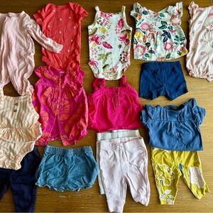 Carter's Yellow and White Shorts Comfortable Elastic Waist